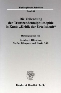 Die Vollendung der Transzendentalphilosophie in Kants 