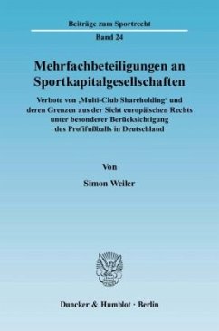 Cover Mehrfachbeteiligungen an Sportkapitalgesellschaften.
