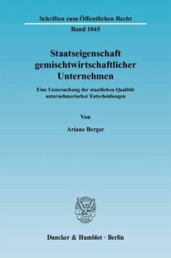 Cover Staatseigenschaft gemischtwirtschaftlicher Unternehmen