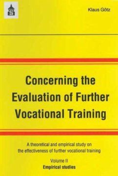 Concerning the Evaluation of Further Vocational Training - Götz, Klaus