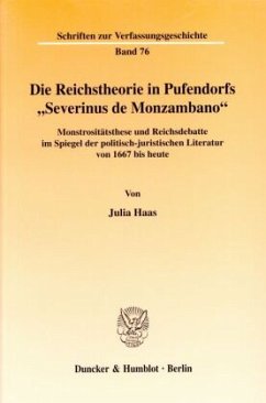 Cover Die Reichstheorie in Pufendorfs »Severinus de Monzambano«.