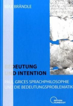 Bedeutung und Intention - Brändle, Max