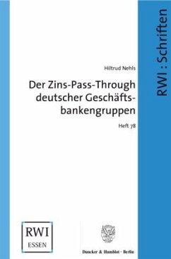 Cover Der Zins-Pass-Through deutscher Geschäftsbankengruppen.
