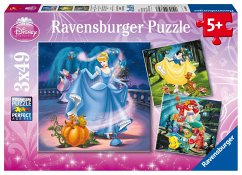 Ravensburger 09339 - Schneew., Aschenp., Arielle, 3 x 49 Teile Puzzle