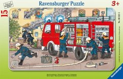 Ravensburger 06321 - Mein Feuerwehrauto, 15 Teile Rahmenpuzzle