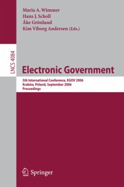 Electronic Government - Wimmer, Maria A. / Scholl, Hans Jochen / Grönlund, Ake / Andersen, Kim Viborg