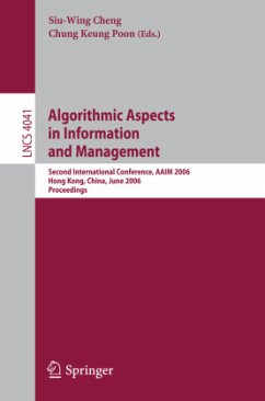 Algorithmic Aspects in Information and Management - Cheng, Siu-Wing / Poon, Chung Keung (eds.)