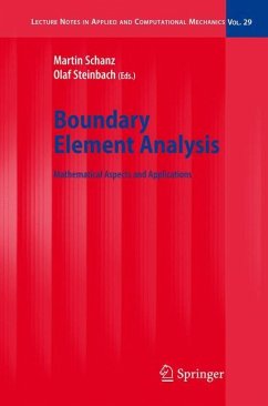 Boundary Element Analysis - Schanz, Martin / Steinbach, Olaf (eds.)