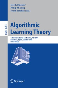 Algorithmic Learning Theory - Balcázar, José L. / Long, Philip M. / Stephan, Frank