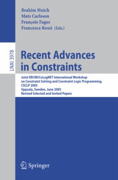 Recent Advances in Constraints - Hnich