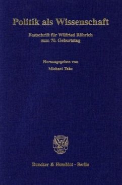 Cover Politik als Wissenschaft.