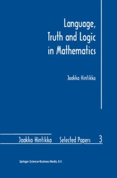 Language, Truth and Logic in Mathematics - Hintikka, Jaakko