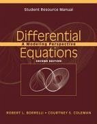 Student Resource Manual to Accompany Differential Equations: A Modeling Perspective, 2e - Borrelli, Robert L; Coleman, Courtney S