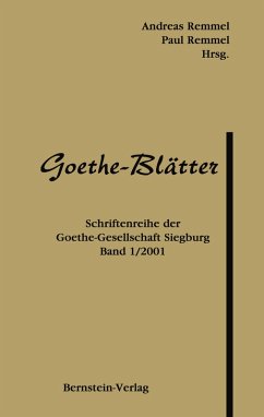 Cover Goethe-Blätter