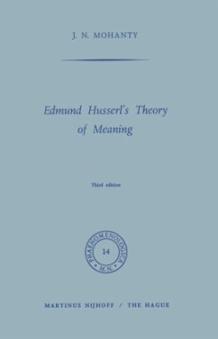 Edmund Husserl¿s Theory of Meaning - Mohanty, J. N.