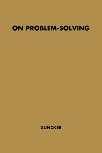 On Problem-Solving. On Problem-Solving.