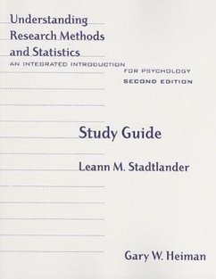 Understanding Research Methods and Statistics Study Guide: An Integrated Introduction for Psychology - Stadtlander, Leann M.; Heiman, Gary W.