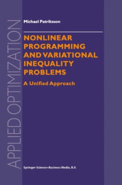 Nonlinear Programming and Variational Inequality Problems - Patriksson, Michael