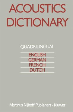 Acoustics Dictionary - Reichardt, W. (Hrsg.)