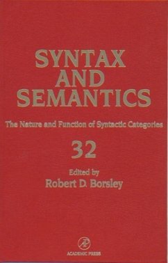 The Nature and Function of Syntactic Categories - Borsley, Robert D. (Volume ed.)