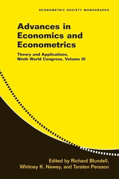 Advances in Economics and Econometrics - Blundell, Richard / Newey, Whitney / Persson, Torsten (eds.)