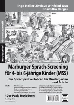 Marburger Sprach-Screening für 4- bis 6-jährige Kinder (MSS) - Testbögen - Holler-Zittlau, Inge;Dux, Winfried;Berger, Roswitha