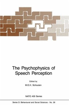 The Psychophysics of Speech Perception - Schouten, M.E. (Hrsg.)
