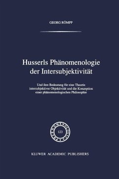 Husserls Phänomenologie Der Intersubjektivität - Römpp, Georg