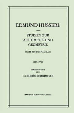 Studien zur Arithmetik und Geometrie - Husserl, Edmund; Strohmeyer, I.