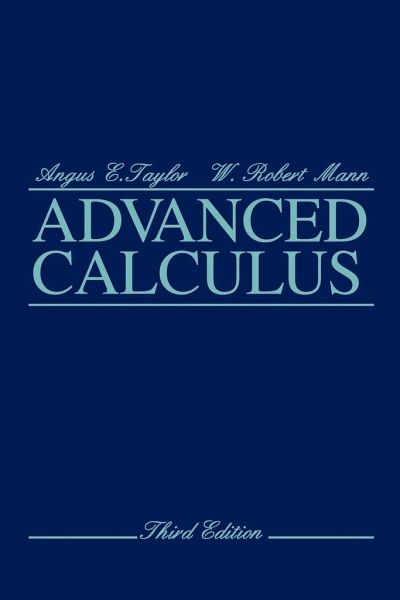 Advanced Calculus Advanced Calculus