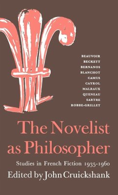 Cover The Novelist as Philosopher
