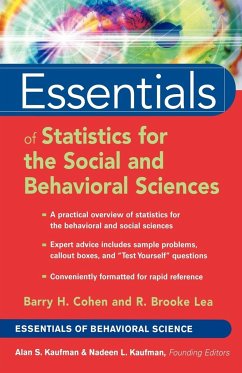 Essentials of Statistics for the Social and Behavioral Sciences - Cohen, Barry H; Lea, R Brooke