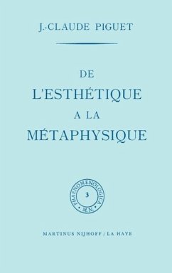 De l'esthétique à la métaphysique - Piguet, J. C.