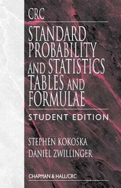 CRC Standard Probability and Statistics Tables and Formulae, Student Edition - Kokoska, Stephen; Zwillinger, Daniel