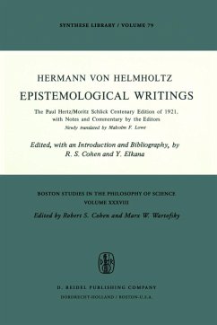 Epistemological Writings - Helmholtz, Hermann von