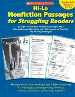 Hi-Lo Nonfiction Passages for Struggling Readers: Grades 4-5: 80 High-Interest/Low-Readability Passages with Comprehension Questions and Mini-Lessons - Teaching Resources, Scholastic; Scholastic