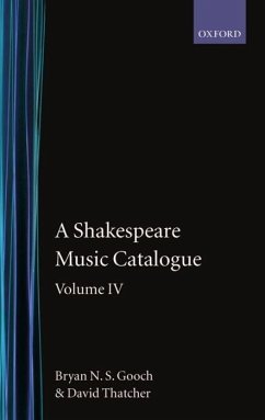 A Shakespeare Music Catalogue - Gooch; Thatcher