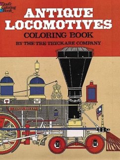 Cover Antique Locomotives Coloring Book