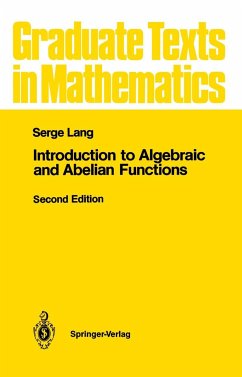 Introduction to Algebraic and Abelian Functions - Lang, Serge