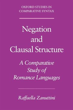 Negation and Clausal Structure - Zanuttini, Raffaella