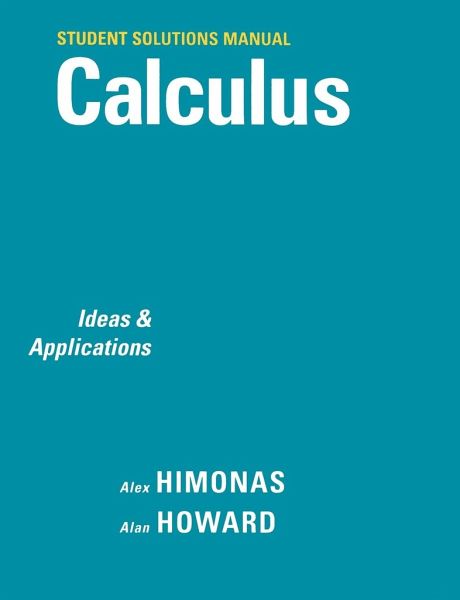 Calculus, Student Solutions Manual