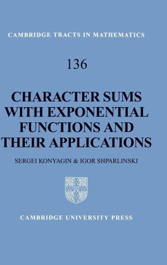 Character Sums with Exponential Functions and their Applications - Konyagin, Sergei / Shparlinski, Igor