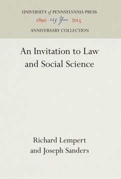 An Invitation to Law and Social Science - Lempert, Richard;Sanders, Joseph