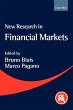 New Research in Financial Markets - Bild 1