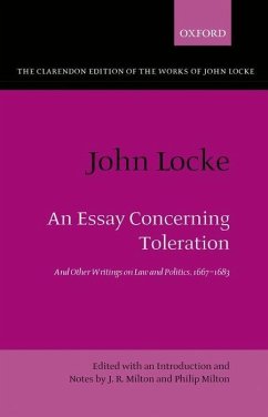 John Locke: An Essay Concerning Toleration - Milton, J. R. / Milton, Philip (eds.)