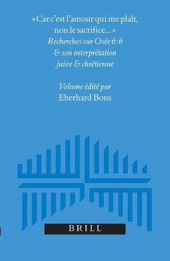 Car c'Est l'Amour Qui Me Plaît, Non Le Sacrifice... - Bons, Eberhard (ed.)