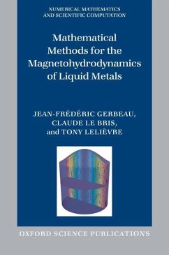 Mathematical Methods for the Magnetohydrodynamics of Liquid Metals - Gerbeau, Jean-Frédéric; Le Bris, Claude; Lelièvre, Tony