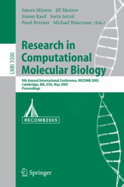 Research in Computational Molecular Biology - Miyano, Satoru / Mesirov, Jill / Kasif, Simon / Istrail, Sorin / Pevzner, Pavel / Waterman, Michael (eds.)