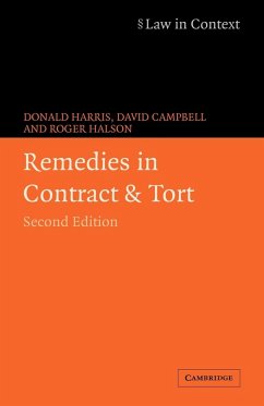 Remedies in Contract and Tort - Harris, Donald; Campbell, David; Halson, Roger