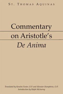 Commentary on Aristotle's de Anima - Aquinas, Thomas